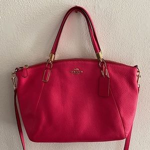 Coach- Small Kelsey Satchel Hot Pink